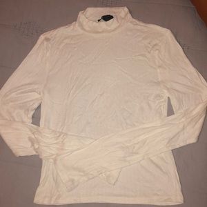 Forever 21 Ribbed Long Sleeve Mock Neck